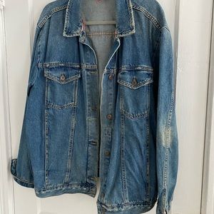 Free People distressed denim jacket